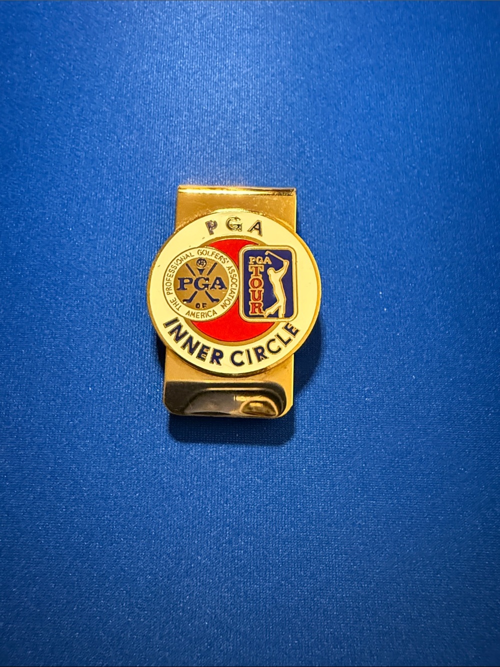 PGA Inner Circle Gold Money Clip - Red, Blue, White